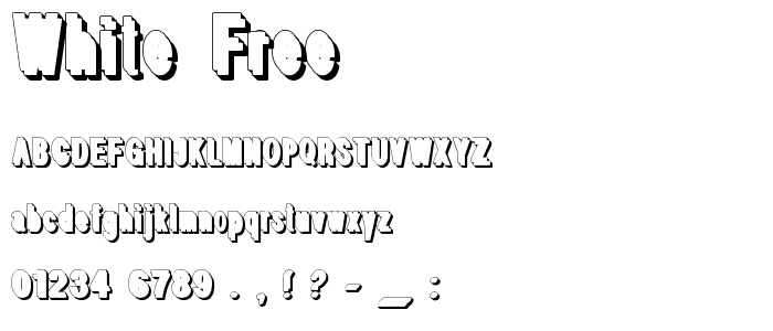 White Free font